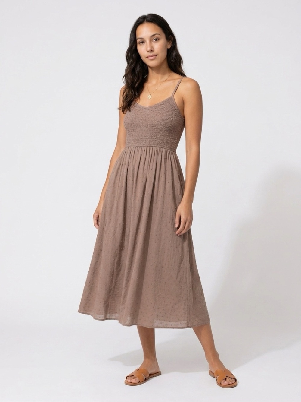 Final Touch Mauve Brown Sleeveless Maxi Dress size S